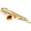 Nouveau saxophone Alto professionnel blanc, e-flat, peinture blanche, touches dorées gravées, instrument de jazz à motifs magnifiques