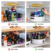 360 Rotating Tray Kitchen Storage Containers for Spice jar Food Snack Tray Bathroom Tray Non Slip Snack Dried Storage Plate Y11252910