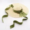 Floppy Wheat Straw Hat Women Large Brim Sun Hats Ribbon Bow Elegant Lady Summer Beach Sun Hat Chapeau Sombreros CX2007143047