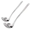 Spoons 2 Pcs Stainless Steel Grease Spoon Oil Soup Separator Colander Ladle Kitchen Gadget Chili Filter