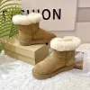 Groothandel Designer Laarzen Voor Dames Australië Sneeuwlaarzen Damesslippers Mode Ultra Mini Platform Laarsjes Winter Suede Wol Lelijke Dames Warm Bont Enkellaarsjes