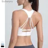 Ensembles actifs Sous-vêtements Yoga haut de soutien-gorge de sport à fort Impact pour les femmes de Fitness bretelles croisées en Nylon course à pied entraînement de gymnastique respirant sports topL230927