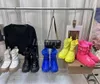 Designer-Damenstiefel, Dopamin-Gelee-Stiefel, wasserdicht, rutschfest, Regenstiefel, warme Schneestiefel, dicker Boden, Baumwollschuhe mit Box