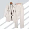 Pantaloni a due pezzi da donna Primavera Estate Elegante giacca da abito Set coordinato Blazer coreano chic da donna Cappotto Pantaloni 2 pezzi Abito professionale femminile 230926