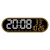 Väggklockor LED Digital Clock Remote Control Electronic Mute With Temperatur Date Week Display 15 tum timingfunktion 230921