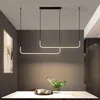 Ljuskronor nordisk minimalistisk personlighet matbord ljuskrona modern kreativ bar hängande lampor led aluminium strip office lam292d