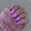 Fałszywe paznokcie długie kwadratowe paznokcie francuskie