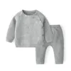 Clothing Sets Baby Clothes Ensembles Cotton Spring Newborn Boy Girl Infant Tops And Pants Knitted Sweater Pajamas 230927