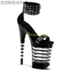 Slippers 20cm High heeled catwalk shoes sexy waterproof platform super high heeled fashion banquet thin sandals 230927