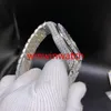 Herr Hip Hop Watch Prong Set Diamond Watch Silver Rostfritt stål Fallband Rems Face Automatisk Mekanisk klocka 43mm282n