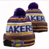 Los Angeles Vailies Lakers Beanie North American Basketball Team Patch Patch Winter Wool Sport Knit Hat Caps A20