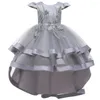 Robes de fille DSP fleur filles élégante princesse longue robe enfant mariage bébé robe de noël robes Infantil 4 6 10 12 ans