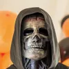 Máscaras de festa Halloween Demon Máscara Horror Bare Cérebro Zumbi Látex Assustador Cosplay Trajes Crânio Rosto Headwear Masquerade Adereços 230921