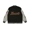 Men's Jackets Trendy embroidered stitching jacket men's hip-hop retro street casual ins loose text print top Gothic dark style Korean jacket 230927