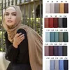 Bandanas Durag Women bawełna hidżab szalik fahion muzułmańskie szalę owijają islam arabski headscrf femme faulard miękki czysty kolor mejr hurtowy 230927