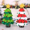 Christmas Decorations Decorative Wine Bottle Covers Bags Tree Shape Home Table Decor Party Supplies