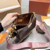 Luxury Designer Bag Classic Old Flower Brown Five In One Shoulder Bag Seven Color Shoulder Strap Clutch MULTI POCHETTE Women's Messenger Bag Wallet