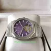 R8 Factory Mens Watch أفضل إصدار 41 مم × 8.5 مم 26510 Real Tourbillon Purple Dial Power Reserve Watches Cal.2924 حركة أوتوماتيكية لمهورين للرجال