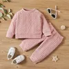 Clothing Sets Newborn Baby Girl Boy Clothes Set Solid Color Long Sleeves Top + Pants 2PCS Costume Leisure Sport Spring and Autumn Suit 230927