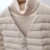 Damskie okopy płaszcze kobiety jednokalowy płaszcz midi jesienny zima ultra światło w dół Parkana żeńska biała kaczka kurtka ciepłe znaki zniszcze