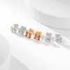 topkwaliteit dupe merk 925 Sterling zilveren mode-sieraden strass kruis oorbellen voor vrouwen