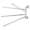 Bathroom Shelves Stainless Steel 4 Swivel Towel Bars Hanger Bathrobe Towel Rack Bar Rail Hanger Towel Holder 4 Bars Bathroom Rack Wall Mounted 230927