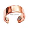 Bandringar Rose Gold Plated Magnetic Simple Health Open Mouth Manschett Ring för män Kvinnor Finger grossist Drop Leverans smycken DH1ZO