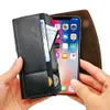 Clip Belt Pu Leather Wallet Case för iPhone 15 Pro Max XS SE 8 Plus Universal 6,3 tum Samsung Huawei Mate 60 Pro Midjepåse Coin Pouch Cover Cases