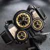 Personality Quartz Handsome Mens Watches Super Cool Special Large Dial Male Watch Luminous Hands Wristwatches Multicolour Choice296b