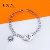 Charm Bracelets 2023 Stainless Steel Silver Color Cute Have Logo No Buckle Fashion Bead Bracelet Free Wholesale