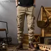 Jeans da uomo Pantaloni cargo americani dritti da uomo Pantaloni funzionali per gli sport all'aria aperta Montagna urbana Tattica informale Nove punti L230927