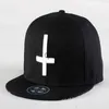 Bollmössor Korean Hip Hop Hat Cross broderad baseballmössa Mäns skateboard Flat Brimmed Hat Korean Version Hat X0927