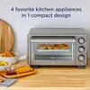 Oster Four de comptoir compact avec friteuse à air, four à pizza d'extérieur, four électrique, appareil de cuisine, acier inoxydable