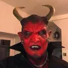 Ikari-Demon Latex Mask Devil Realistic Prank Present Spooky Halloween Gift Toy For Costume Party Födelsedag Christmas Gift 220303311a