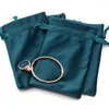 Jewelry Pouches Portable Velvet Bag Fashion Gift Dust Protect Storage Pouch Drawstring