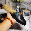 3--GBrand Designer Slippers for Men Women Fashion Long Plush Leather Flat Sandals Soft Leather Casual Shoes Size 35-46 with Box