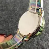 2023 neue Modemarke Uhr Frauen Mädchen Bunte Kristall Stil Stahl Metallband Quarz Armbanduhren Großhandel kostenloser Versand Designer Geschenk