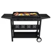 Sugift 4 Burner Gas Griddle Portable Flat Table Top BBQ Grill Cooking Station