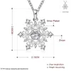 Pendentif Colliers Flocon De Neige Zircone Cristal Argent Plaqué Cadeau De Fête En Gros Bijoux Collier Femmes Anniversaire Mode