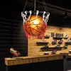 Basketball Pendant Lamp Kitchen Hanglamp Football Glass Lights Kids Room Industrial Hanging Light Fixture Lighting Lamps298G