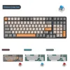 Tangentbord Mekaniskt spel Keyboard Backlight Gamer Red Blue Switch 100 Keys Korean Keypad 2 4G 3 -lägen Byt 230927