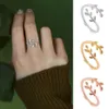 Grow Through What You Go Adjustable Leaf Ring Open Jewelry Gift For Girl Women J99Store Party Favor3000