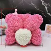 Couronnes de fleurs décoratives, cadeau créatif, ours en peluche éternel, Rose, pour la saint-valentin, pour petite amie, femme, Festival de maison douce, Su2442