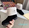 Shoes Women's Flat Ancle Boots Brown Green Cow Suede Inner Rabbit Hair Ladies Boots Shoes With Original Box