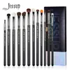 Makeup Tools Jessup Eyeshadow Brush Set Pro Eye Brushes Black Premium Synthetic Shading Concealer Blandning T339 230926