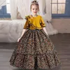 Girl Dresses Girls 'Party Ethnic Style Performance Dress Art Po Chiffon Christmas 4-12 år gamla barnkläder