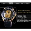 Forsining Grote Wijzerplaat Steampunk Ontwerp Luxe Gouden Gear Beweging Mannen Creatieve Opengewerkte Horloges Automatische Mechanische Horloges2590