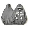 2023 Amerikaanse High Street-jas BP Twin Flame Foam Loose Couple Open Chest Rits Hoodie Hoodie Fashion