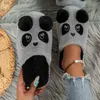 Pantofole invernali calde Pantofole da casa Panda antiscivolo in pile peluche casa su scarpe Scarpe da esterno per interni Scarpe invernali da donna calde T230927