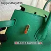 Designers Sacs à main Designer Cousu Wax Tread Made Sac Epsom Cuir 25cm U4 Velours Vert Grande Capacité